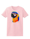 Brightly Colored Parrot Watercolor Womens T-Shirt-Womens T-Shirt-TooLoud-PalePink-X-Small-Davson Sales