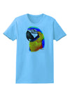 Brightly Colored Parrot Watercolor Womens T-Shirt-Womens T-Shirt-TooLoud-Aquatic-Blue-X-Small-Davson Sales