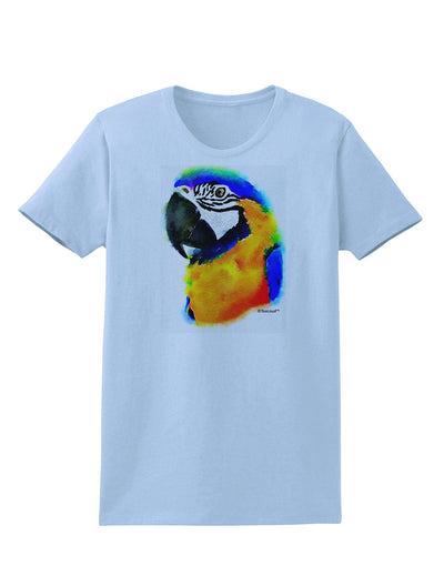 Brightly Colored Parrot Watercolor Womens T-Shirt-Womens T-Shirt-TooLoud-Light-Blue-X-Small-Davson Sales