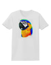 Brightly Colored Parrot Watercolor Womens T-Shirt-Womens T-Shirt-TooLoud-White-X-Small-Davson Sales