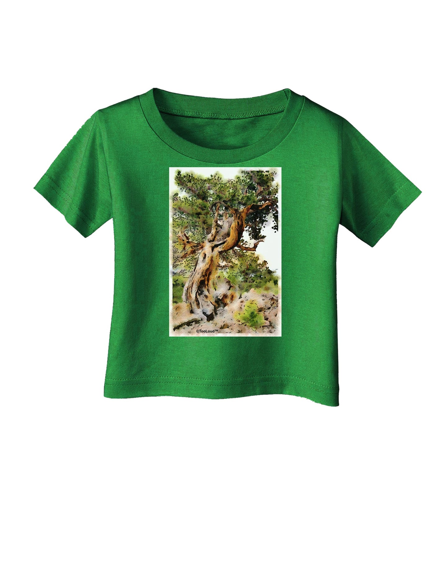Bristlecone Pines Infant T-Shirt Dark-Infant T-Shirt-TooLoud-Clover-Green-06-Months-Davson Sales