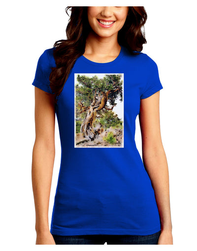 Bristlecone Pines Juniors Petite Crew Dark T-Shirt-T-Shirts Juniors Tops-TooLoud-Royal-Blue-Juniors Fitted Small-Davson Sales