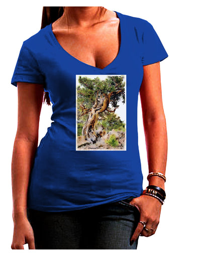 Bristlecone Pines Womens V-Neck Dark T-Shirt-Womens V-Neck T-Shirts-TooLoud-Royal-Blue-Juniors Fitted Small-Davson Sales