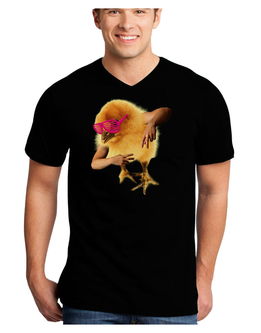 Bro Chick Adult Dark V-Neck T-Shirt-Mens V-Neck T-Shirt-TooLoud-Black-Small-Davson Sales