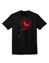 Broken Heart Popped Red Heart Balloon Adult Dark T-Shirt-Mens T-Shirt-TooLoud-Black-Small-Davson Sales