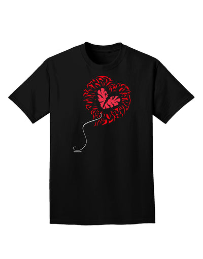 Broken Heart Popped Red Heart Balloon Adult Dark T-Shirt-Mens T-Shirt-TooLoud-Black-Small-Davson Sales