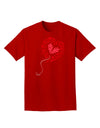 Broken Heart Popped Red Heart Balloon Adult Dark T-Shirt-Mens T-Shirt-TooLoud-Red-Small-Davson Sales