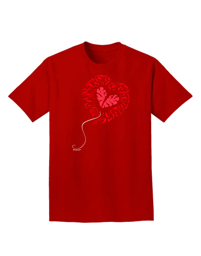 Broken Heart Popped Red Heart Balloon Adult Dark T-Shirt-Mens T-Shirt-TooLoud-Red-Small-Davson Sales