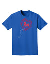 Broken Heart Popped Red Heart Balloon Adult Dark T-Shirt-Mens T-Shirt-TooLoud-Royal-Blue-Small-Davson Sales