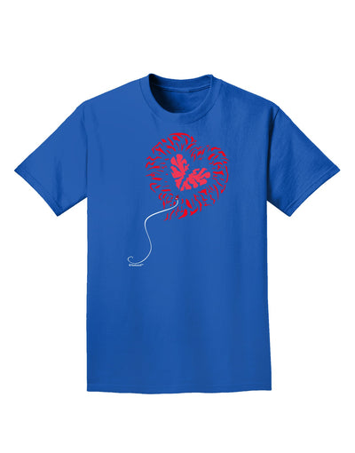 Broken Heart Popped Red Heart Balloon Adult Dark T-Shirt-Mens T-Shirt-TooLoud-Royal-Blue-Small-Davson Sales