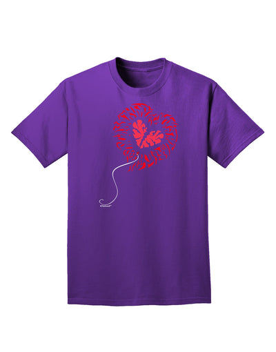 Broken Heart Popped Red Heart Balloon Adult Dark T-Shirt-Mens T-Shirt-TooLoud-Purple-Small-Davson Sales