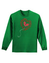 Broken Heart Popped Red Heart Balloon Adult Long Sleeve Dark T-Shirt-TooLoud-Kelly-Green-Small-Davson Sales