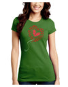 Broken Heart Popped Red Heart Balloon Juniors Crew Dark T-Shirt-T-Shirts Juniors Tops-TooLoud-Kiwi-Green-Juniors Fitted Small-Davson Sales