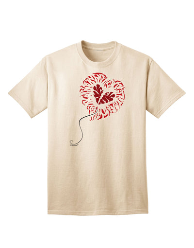 Broken Heart Popped Red Heart Balloon - Premium Adult T-Shirt for Contemporary Fashion Enthusiasts-Mens T-shirts-TooLoud-Natural-Small-Davson Sales