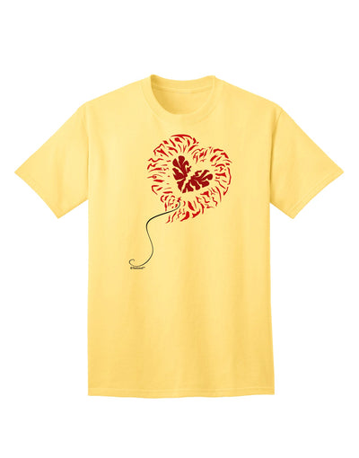 Broken Heart Popped Red Heart Balloon - Premium Adult T-Shirt for Contemporary Fashion Enthusiasts-Mens T-shirts-TooLoud-Yellow-Small-Davson Sales