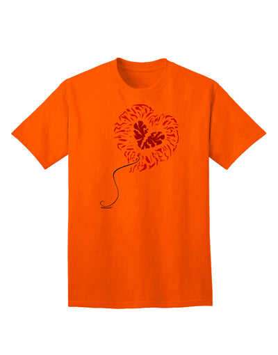 Broken Heart Popped Red Heart Balloon - Premium Adult T-Shirt for Contemporary Fashion Enthusiasts-Mens T-shirts-TooLoud-Orange-Small-Davson Sales