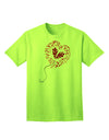 Broken Heart Popped Red Heart Balloon - Premium Adult T-Shirt for Contemporary Fashion Enthusiasts-Mens T-shirts-TooLoud-Neon-Green-Small-Davson Sales