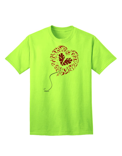 Broken Heart Popped Red Heart Balloon - Premium Adult T-Shirt for Contemporary Fashion Enthusiasts-Mens T-shirts-TooLoud-Neon-Green-Small-Davson Sales