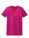 Broken Heart Popped Red Heart Balloon Womens Dark T-Shirt-TooLoud-Hot-Pink-Small-Davson Sales