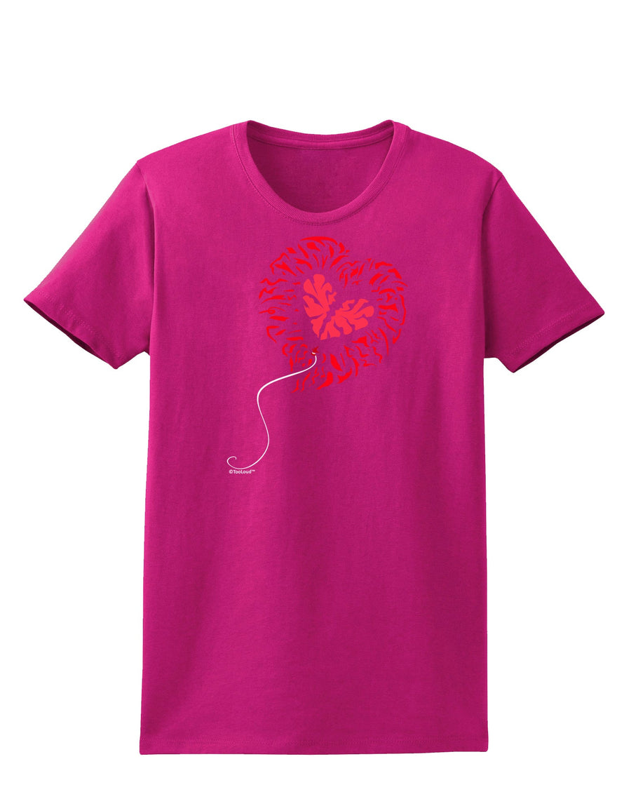 Broken Heart Popped Red Heart Balloon Womens Dark T-Shirt-TooLoud-Black-X-Small-Davson Sales