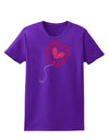 Broken Heart Popped Red Heart Balloon Womens Dark T-Shirt-TooLoud-Purple-X-Small-Davson Sales