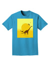 Brontosaurus and Pterodactyl Silhouettes with Sun Adult Dark T-Shirt by TooLoud-Mens T-Shirt-TooLoud-Turquoise-Small-Davson Sales