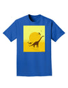 Brontosaurus and Pterodactyl Silhouettes with Sun Adult Dark T-Shirt by TooLoud-Mens T-Shirt-TooLoud-Royal-Blue-Small-Davson Sales