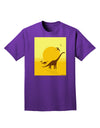 Brontosaurus and Pterodactyl Silhouettes with Sun Adult Dark T-Shirt by TooLoud-Mens T-Shirt-TooLoud-Purple-Small-Davson Sales