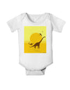 Brontosaurus and Pterodactyl Silhouettes with Sun Baby Romper Bodysuit by TooLoud-Baby Romper-TooLoud-White-06-Months-Davson Sales