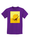 Brontosaurus and Pterodactyl Silhouettes with Sun Childrens Dark T-Shirt by TooLoud-Childrens T-Shirt-TooLoud-Purple-X-Small-Davson Sales