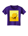 Brontosaurus and Pterodactyl Silhouettes with Sun Toddler T-Shirt Dark by TooLoud-Toddler T-Shirt-TooLoud-Purple-2T-Davson Sales