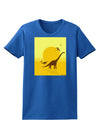 Brontosaurus and Pterodactyl Silhouettes with Sun Womens Dark T-Shirt by TooLoud-Womens T-Shirt-TooLoud-Royal-Blue-X-Small-Davson Sales