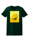 Brontosaurus and Pterodactyl Silhouettes with Sun Womens Dark T-Shirt by TooLoud-Womens T-Shirt-TooLoud-Forest-Green-Small-Davson Sales