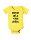 Brother The Man The Myth The Legend Baby Romper Bodysuit by TooLoud-TooLoud-Yellow-06-Months-Davson Sales