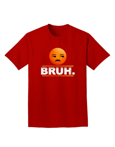 Bruh Emoji Adult Dark T-Shirt-Mens T-Shirt-TooLoud-Red-Small-Davson Sales