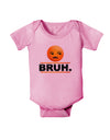 Bruh Emoji Baby Romper Bodysuit-Baby Romper-TooLoud-Pink-06-Months-Davson Sales