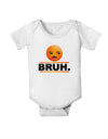 Bruh Emoji Baby Romper Bodysuit-Baby Romper-TooLoud-White-06-Months-Davson Sales