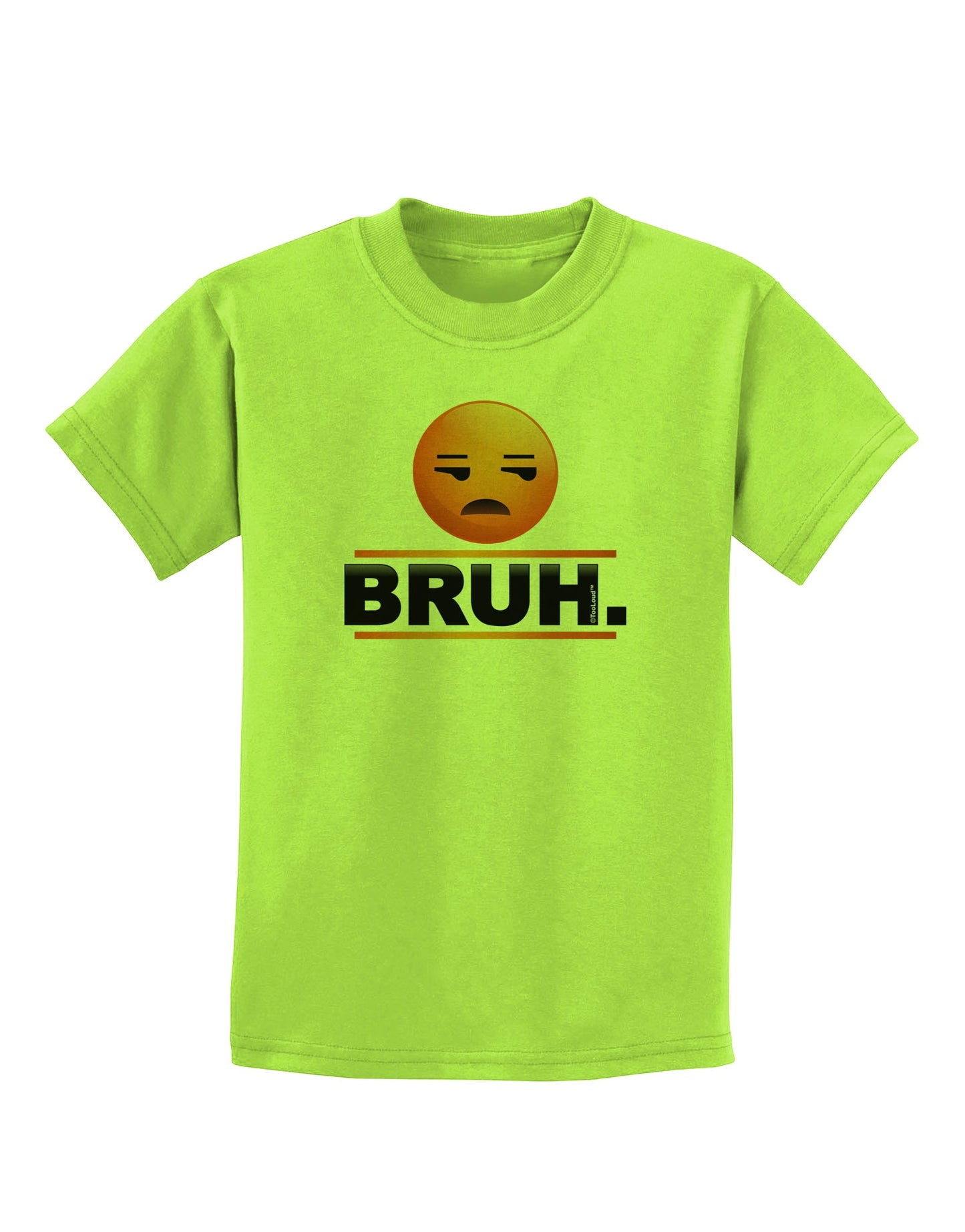 Bruh Emoji Childrens T-Shirt-Childrens T-Shirt-TooLoud-Lime-Green-X-Small-Davson Sales