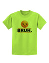 Bruh Emoji Childrens T-Shirt-Childrens T-Shirt-TooLoud-Lime-Green-X-Small-Davson Sales