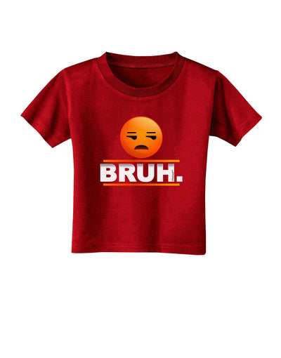 Bruh Emoji Toddler T-Shirt Dark-Toddler T-Shirt-TooLoud-Red-2T-Davson Sales