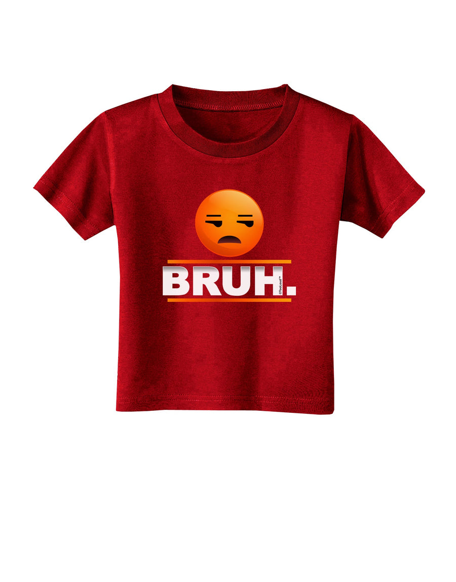 Bruh Emoji Toddler T-Shirt Dark-Toddler T-Shirt-TooLoud-Black-2T-Davson Sales