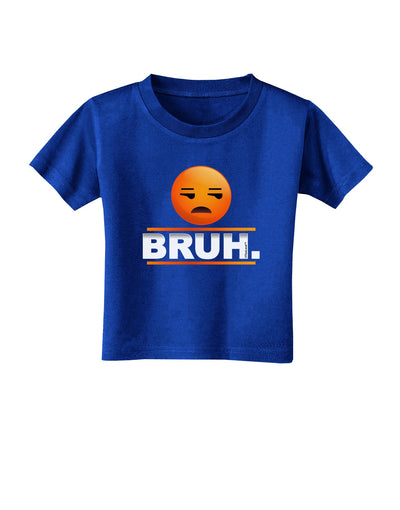 Bruh Emoji Toddler T-Shirt Dark-Toddler T-Shirt-TooLoud-Royal-Blue-2T-Davson Sales