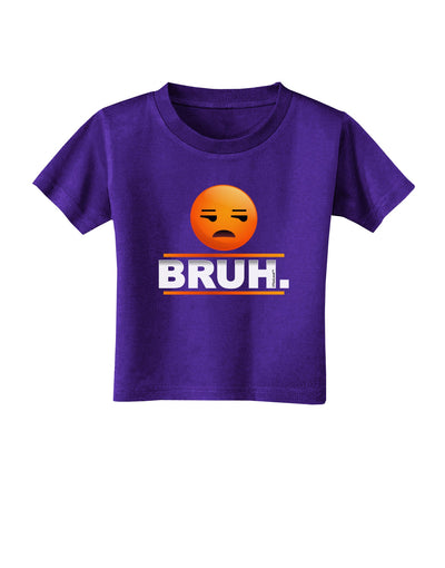 Bruh Emoji Toddler T-Shirt Dark-Toddler T-Shirt-TooLoud-Purple-2T-Davson Sales