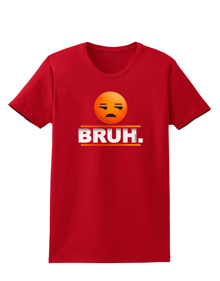 Bruh Emoji Womens Dark T-Shirt-TooLoud-Black-X-Small-Davson Sales