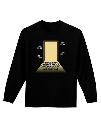 Build A Door Adult Long Sleeve Dark T-Shirt-TooLoud-Black-XX-Large-Davson Sales