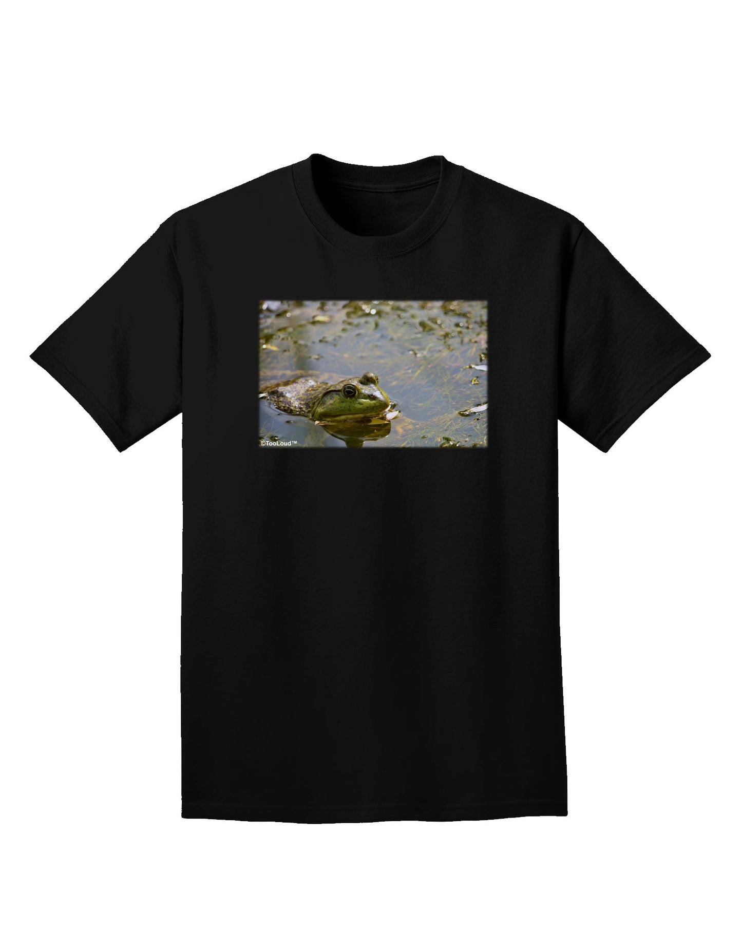 Bullfrog In Water Adult Dark T-Shirt by TooLoud-Mens T-Shirt-TooLoud-Black-Small-Davson Sales
