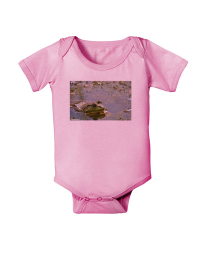 Bullfrog In Water Baby Romper Bodysuit by TooLoud-Baby Romper-TooLoud-Pink-06-Months-Davson Sales