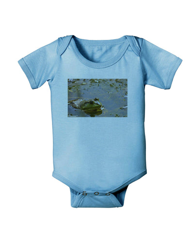 Bullfrog In Water Baby Romper Bodysuit by TooLoud-Baby Romper-TooLoud-LightBlue-06-Months-Davson Sales