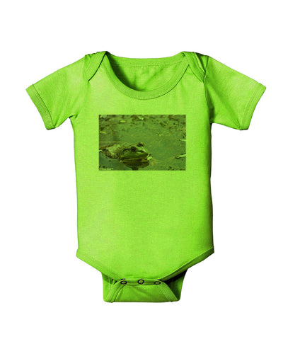 Bullfrog In Water Baby Romper Bodysuit by TooLoud-Baby Romper-TooLoud-Lime-06-Months-Davson Sales