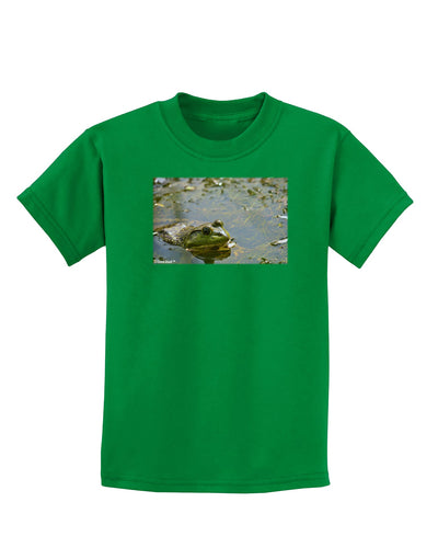 Bullfrog In Water Childrens Dark T-Shirt by TooLoud-Childrens T-Shirt-TooLoud-Kelly-Green-X-Small-Davson Sales